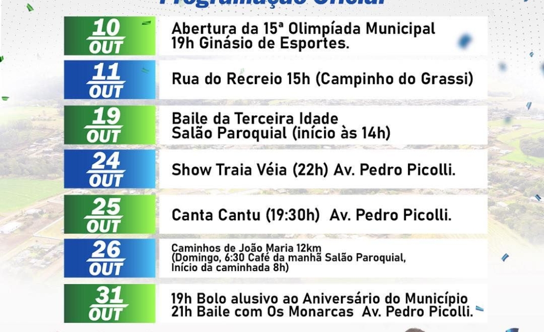 Campo Bonito 39 Anos - Programação Oficial