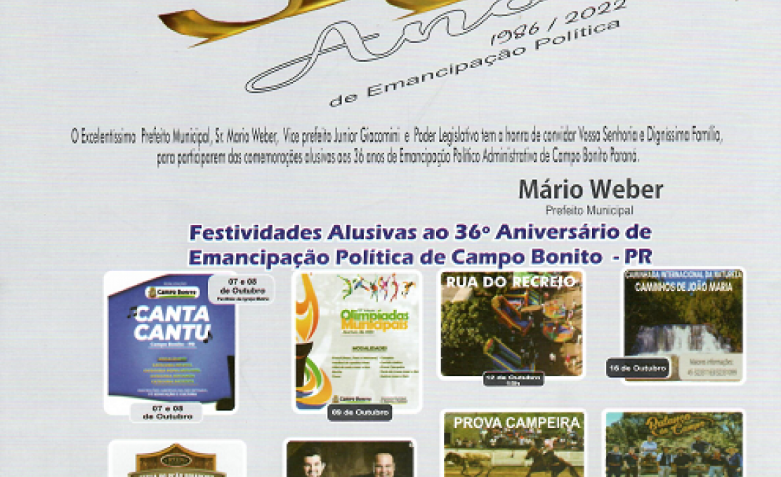 Convite Festividades Campo Bonito