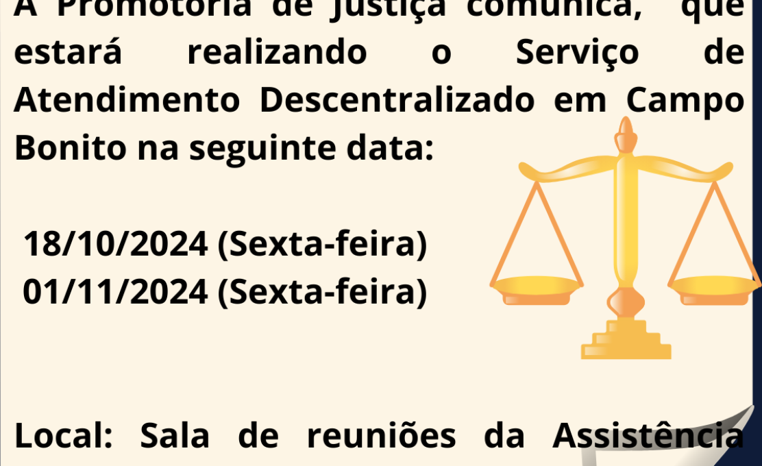Comunicado Promotoria De Justiça